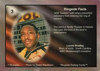 1996 Ringside - Spotlights In The Ring Silver #3 Lonnie Bradley Back