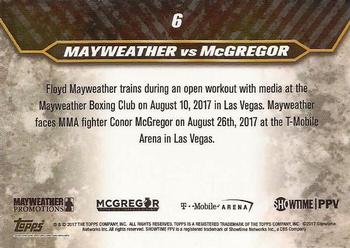 2017 Topps On Demand  Mayweather vs McGregor Road to August 26th #6 Mayweather Trains Back