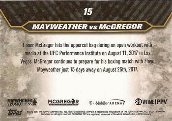 2017 Topps On Demand  Mayweather vs McGregor Road to August 26th #15 McGregor Trains Back