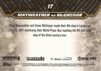 2017 Topps On Demand  Mayweather vs McGregor Road to August 26th #17 McGregor Feeling Confident Back