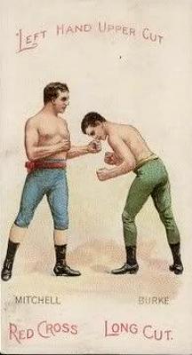 1893 P. Lorillard Co. Boxing Positions and Boxers (N266) #NNO Jack Burke / Charlie Mitchell Front