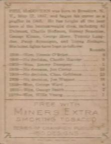 1911 American Tobacco Co. Champion Pugilists (T219) #NNO Phil McGovern Back