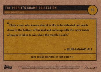 2021 Topps Muhammad Ali The People's Champ - Red #92 Muhammad Ali Back