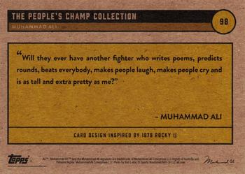 2021 Topps Muhammad Ali The People's Champ - Yellow Gold #98 Muhammad Ali Back