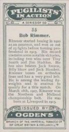 1928 Ogden's Pugilists in Action #35 Bob Rimmer Back