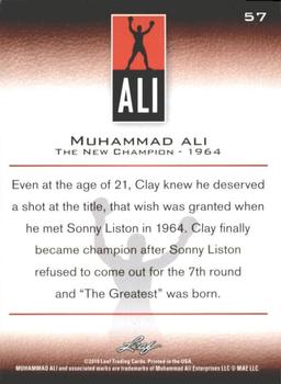2011 Leaf Muhammad Ali #57 Muhammad Ali Back
