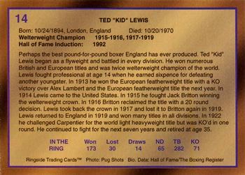 1996 Ringside - International Hall of Fame #14 Ted Lewis Back