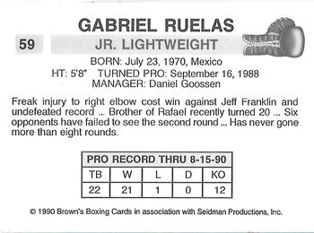 1990 Brown's #59 Gabriel Ruelas Back