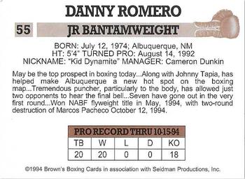 1994 Brown's #55 Danny Romero Back