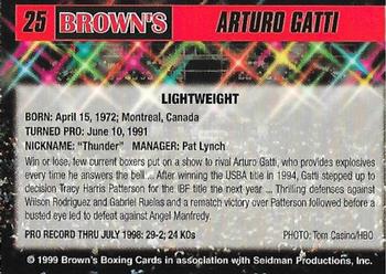 1999 Brown's #25 Arturo Gatti Back