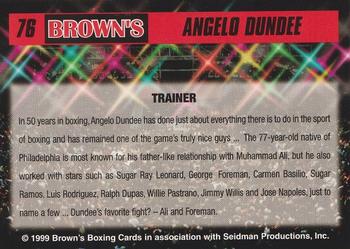 1999 Brown's #76 Angelo Dundee Back