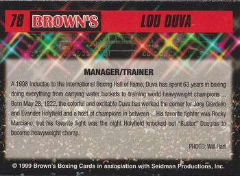 1999 Brown's #78 Lou Duva Back