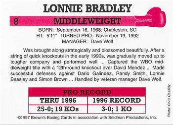 1997 Brown's #8 Lonnie Bradley Back