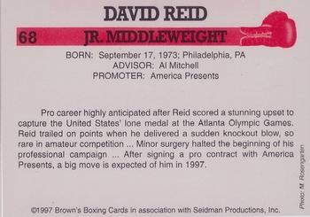 1997 Brown's #68 David Reid Back