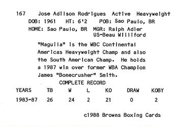 1988 Brown's #167 Adilson Rodrigues Back