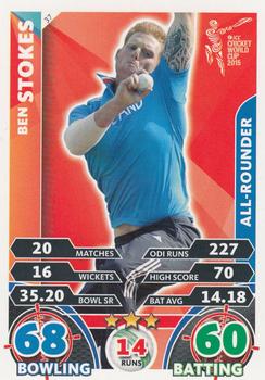 2015 Topps Cricket Attax ICC World Cup #37 Ben Stokes Front