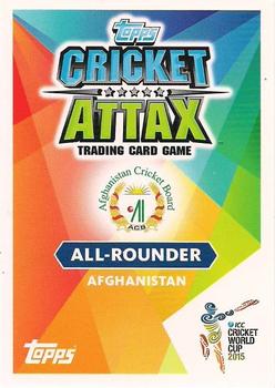 2015 Topps Cricket Attax ICC World Cup #2 Asghar Stanikza Back