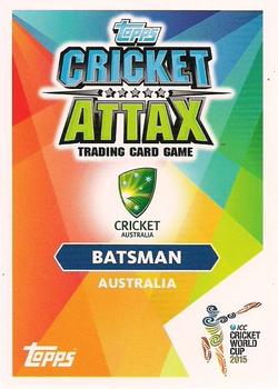 2015 Topps Cricket Attax ICC World Cup #8 Aaron Finch Back