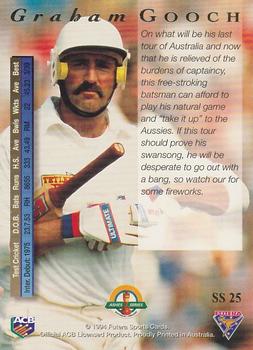 1994-95 Futera Cricket - Super Series #SS 25 Graham Gooch Back