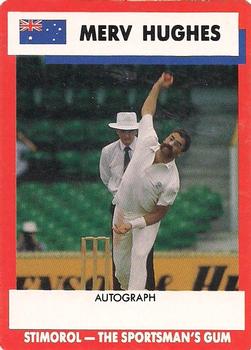1990-91 Scanlens Cricket The Aussies vs The Poms #13 Merv Hughes Front