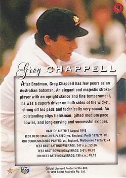 1998-99 Select Tradition Hobby Exclusive - Gold Parallel #90 Greg Chappell Back
