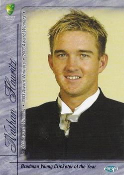 2003-04 Elite Sports Cricket Australia - 2003 Award Winners #AW5 Nathan Hauritz Front