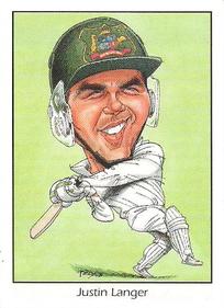 1994 Weet-Bix Australian Test Cricketers #2 Justin Langer Front