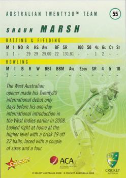 2008-09 Select Cricket Australia #55 Shaun Marsh Back