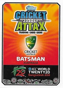 2014 Topps Cricket Attax ICC World Twenty20 #6 George Bailey Back