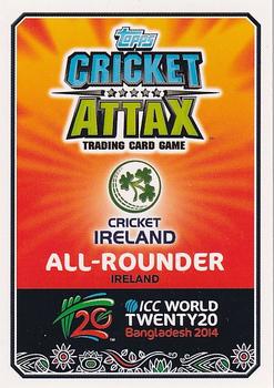 2014 Topps Cricket Attax ICC World Twenty20 #64 Paul Stirling Back