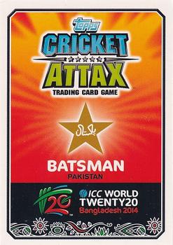2014 Topps Cricket Attax ICC World Twenty20 #81 Misbah-ul-Haq Back