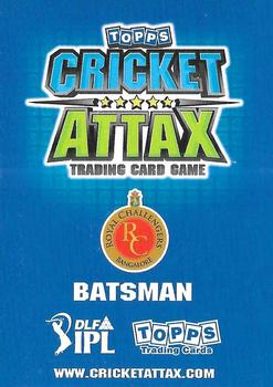 2011 Topps Cricket Attax IPL #NNO Tillakaratne Dilshan Back