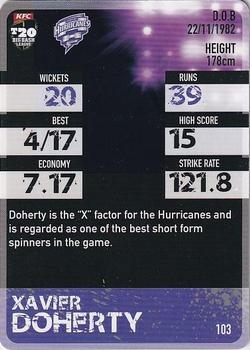 2014-15 Tap 'N' Play CA/BBL Cricket - Gold #103 Xavier Doherty Back