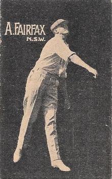 1930 Australian Licorice Australian Cricketers #NNO Alan Fairfax Front