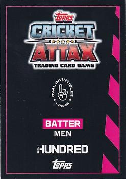 2021 Topps Cricket Attax The Hundred #119 Laurie Evans Back