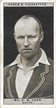 1926 Ogden's Cricket #5 Arthur Carr Front