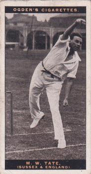 1928-29 Ogden's Australian Test Cricketers #NNO Maurice Tate Front