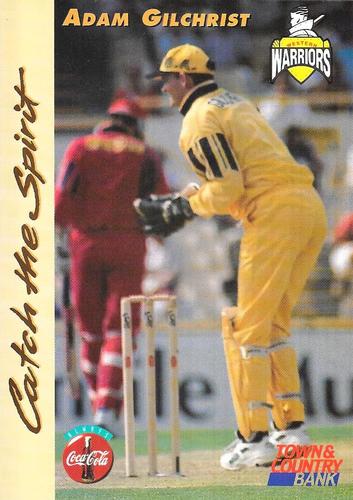 1995-96 Western Warriors Cricket Catch The Spirit #NNO Adam Gilchrist Front