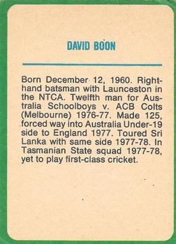 1978 Scanlens Cricket #55 David Boon Back