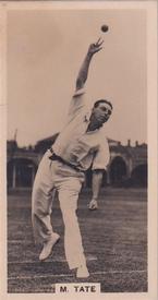 1928 J.Millhoff & Co Famous Test Cricketers #22 Maurice Tate Front