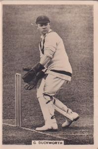 1928 J.Millhoff & Co Famous Test Cricketers (Large) #18 George Duckworth Front