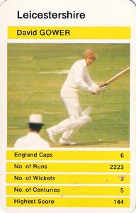 1979 Top Trumps County Cricketers #NNO David Gower Front