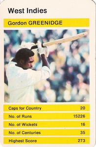 1979 Top Trumps World Cricketers #NNO Gordon Greenidge Front