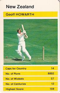 1979 Top Trumps World Cricketers #NNO Geoff Howarth Front