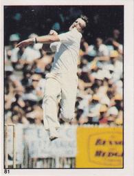 1982 Scanlens Cricket Stickers #81 Geoff Lawson Front