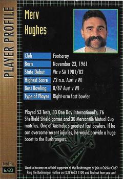 1996-97 Victorian Bushrangers Cricket #6 Merv Hughes Back