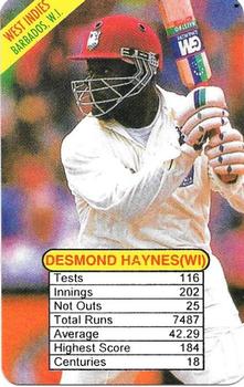 1997 Universal Cricket Test Superstars Trump Game (Batsmen) #NNO Desmond Haynes Front