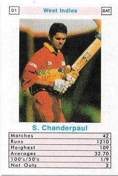 1998 Surana Top Trumps ODI Cricket Batsmen #D1 Shivnarine Chanderpaul Front