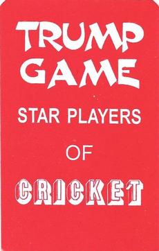 1998 Universal Cricket Star Players Trump Game #NNO Danny Morrison Back