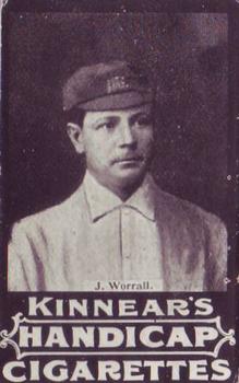 1899 Kinnear Australian Cricketers #NNO John Worrall Front